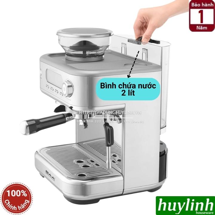 Máy pha cà phê BAA-868 - tích hợp máy xay [150 ly/ngày] - Tặng bộ quà Barista - Hàng chính hãng