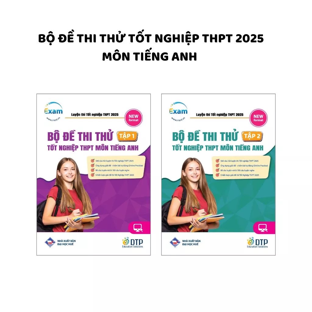 Sách - Dtpbooks - Bộ đề thi thử Tốt nghiệp THPT môn tiếng Anh 2025