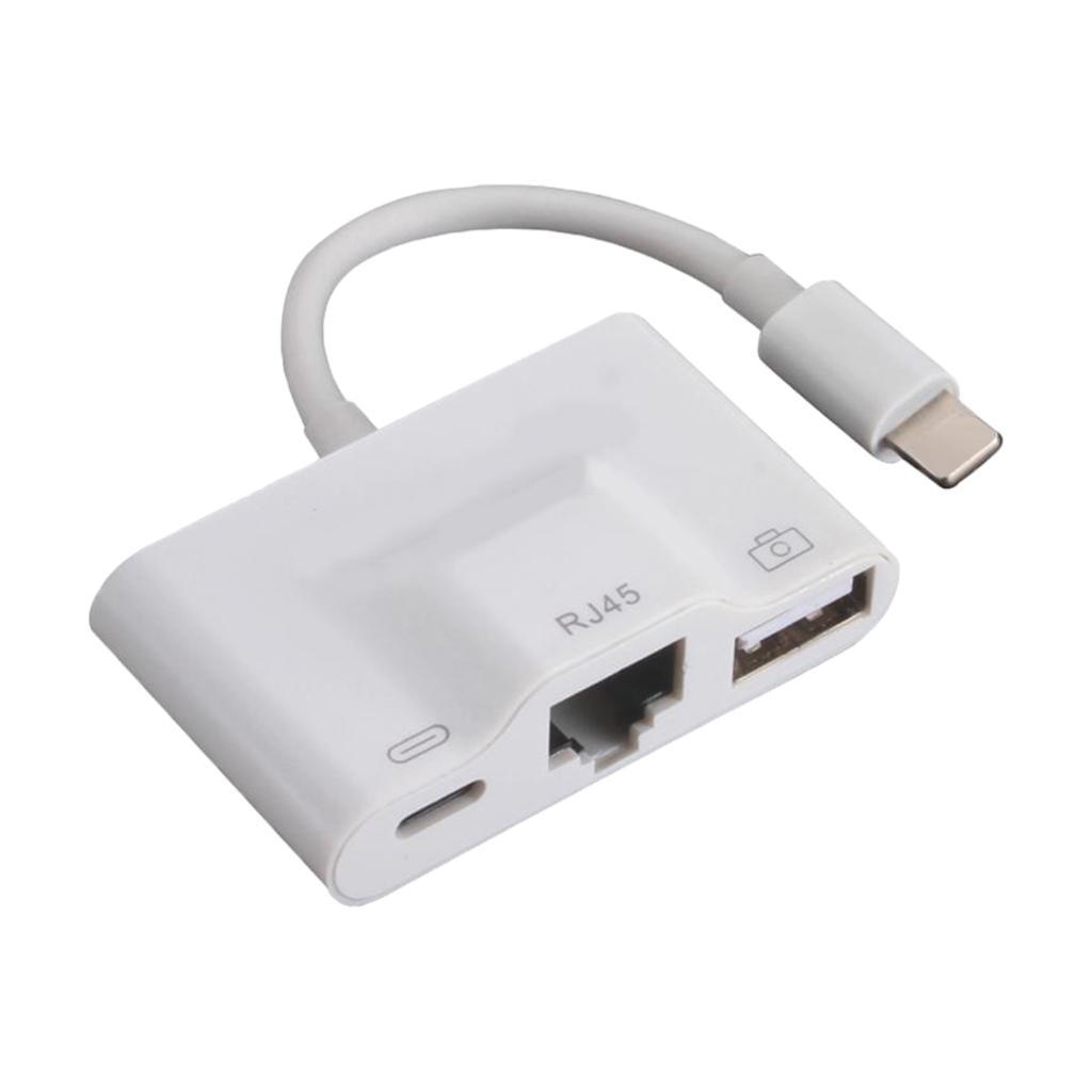 USB 3.0 Camera Adapter Ethernet Adapter Hub Connector to For Apple