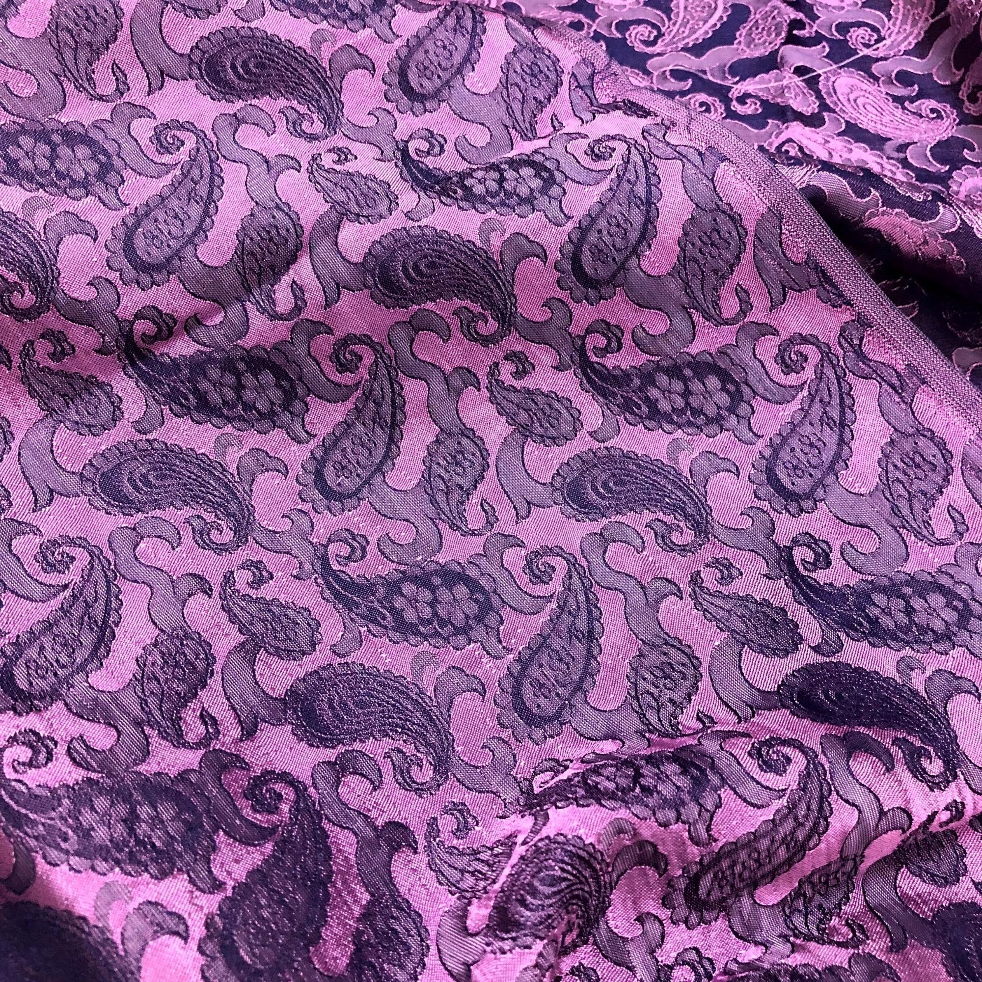 Vải Lụa Tơ Tằm Palacesilk đuôi công màu tím may áo dài và các loại váy áo, khổ rộng 90, dệt thủ công, bền đẹp &amp; thoáng mát