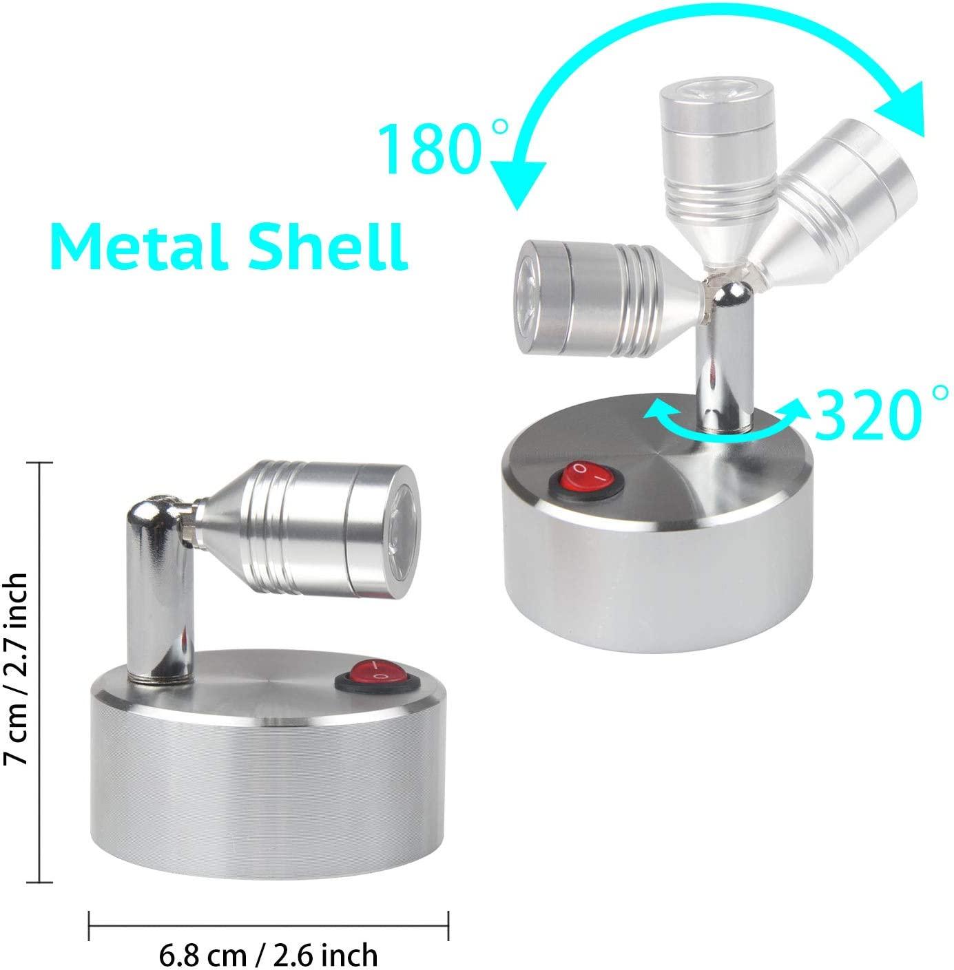 Đèn LED chiếu điểm Không dây chạy bằng pin Đèn LED chiếu sáng Ánh sáng trắng ấm