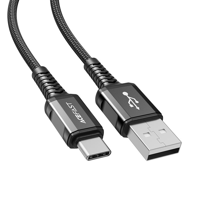 Cáp ACEFAST USB-A To USB-C Đầu Nối Hợp Kim Nhôm Dài 1.2m - C1-04 - Hàng Chính Hãng