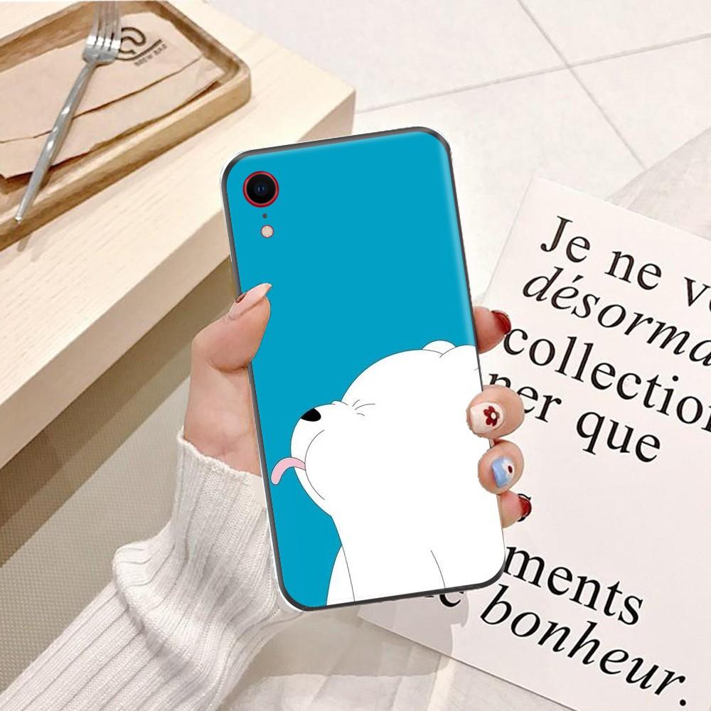 Ốp lưng dành cho iPhone XS Max Silicon dẻo hình Gấu Trắng Vui Vẻ