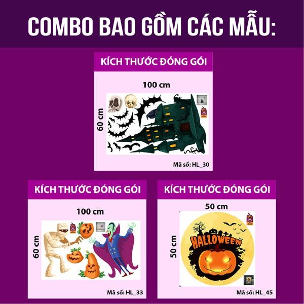 DECAL TRANG TRÍ HALLOWEEN COMBO SỐ 1