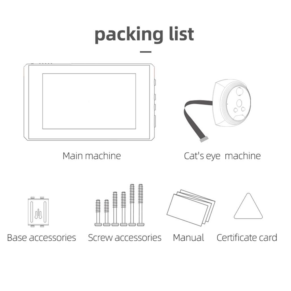 Door Peephole Viewer  Night  with Chime for Office