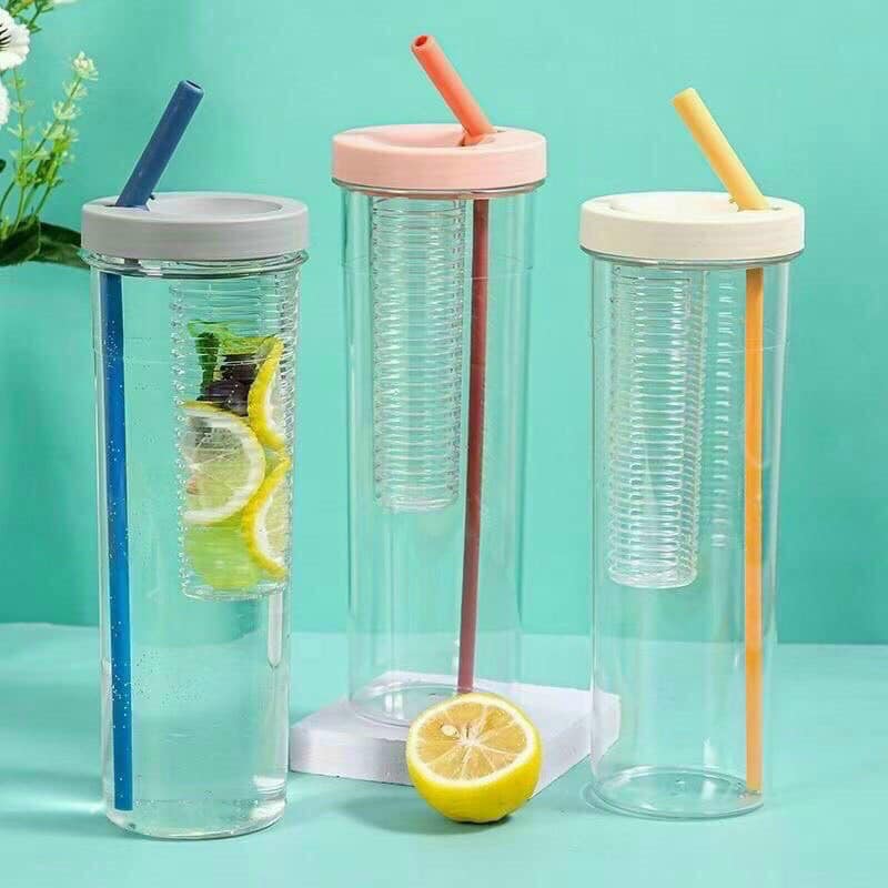BÌNH ĐỰNG NƯỚC DETOX CÓ NGĂN ĐỂ HOA QUẢ TIỆN LỢI - DUNG TÍCH 700ML
