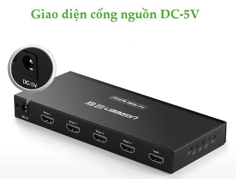 Ugreen UG2877240202TK U 1 in 4 out 1080p FULL HD Màu Đen Bộ chia HDMI 1 ra 4 chuẩn cắm EU 40202US - HÀNG CHÍNH HÃNG