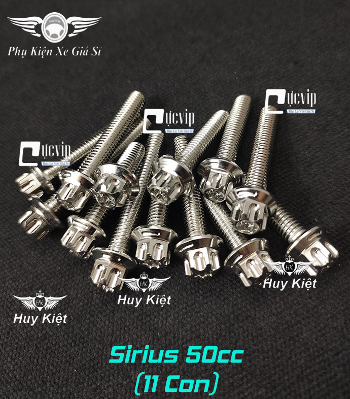 Bộ Ốc Lốc Máy Salaya M3 (PRO) Inox 304 Cho XiPo, Win, Ex, Sonic, Raider, Satria, Sirius, Jupiter, Future, SH, Vario, AB, Vision, Dr, Wave MS9999