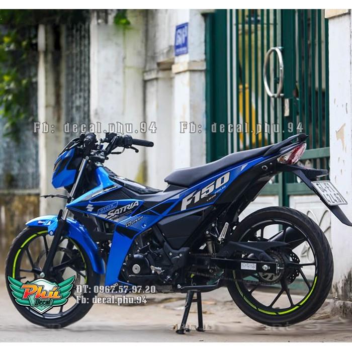 Tem rời Satria 2018 xanh F150