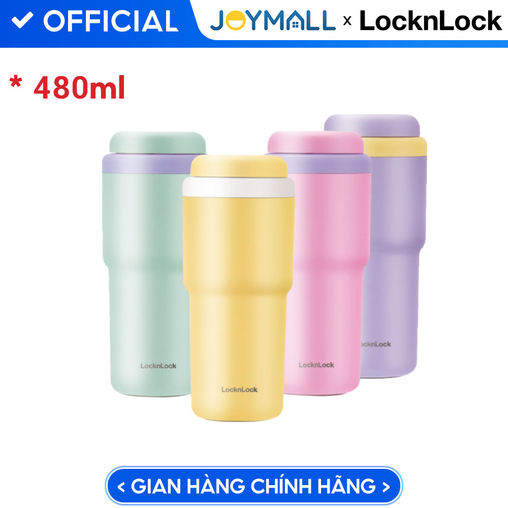 Ly giữ nhiệt LocknLock 480ml Daily Macaron Tumbler LHC3292 - Hàng chính hãng thép không gỉ 316L - JoyMall