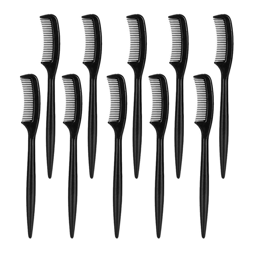 20pcs Plastic Mini Eyelash Shaping Brush Compact Eyebrow Makeup Combs Black