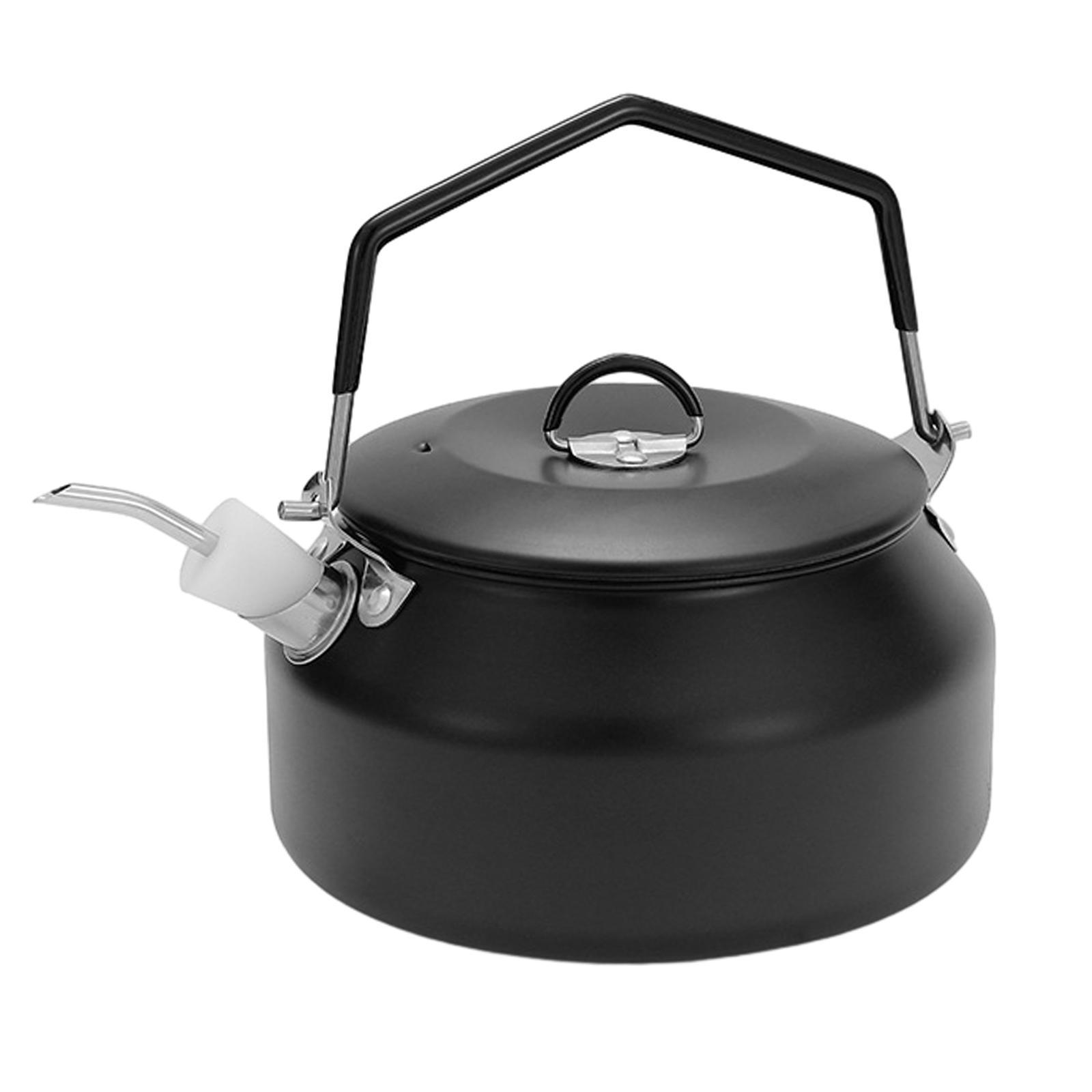 Water Boiler 1L Camping Water Kettle Anti Scald and Lockable Handle Teapot Teakettle for Camp Fishing Mountaineering Barbecue