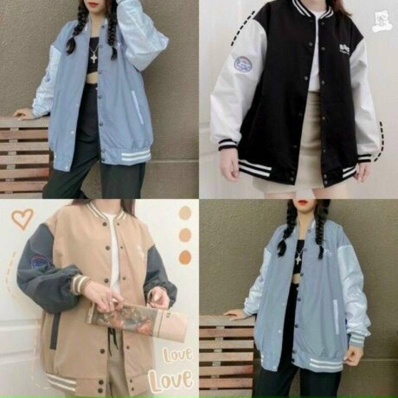 Áo Khoác Dù Nam Nữ 2 Lớp Form Rộng Cao Cấp Họa TIết Thêu Chữ BADGE Phối Nút Bấm Thời Trang Hot Trend