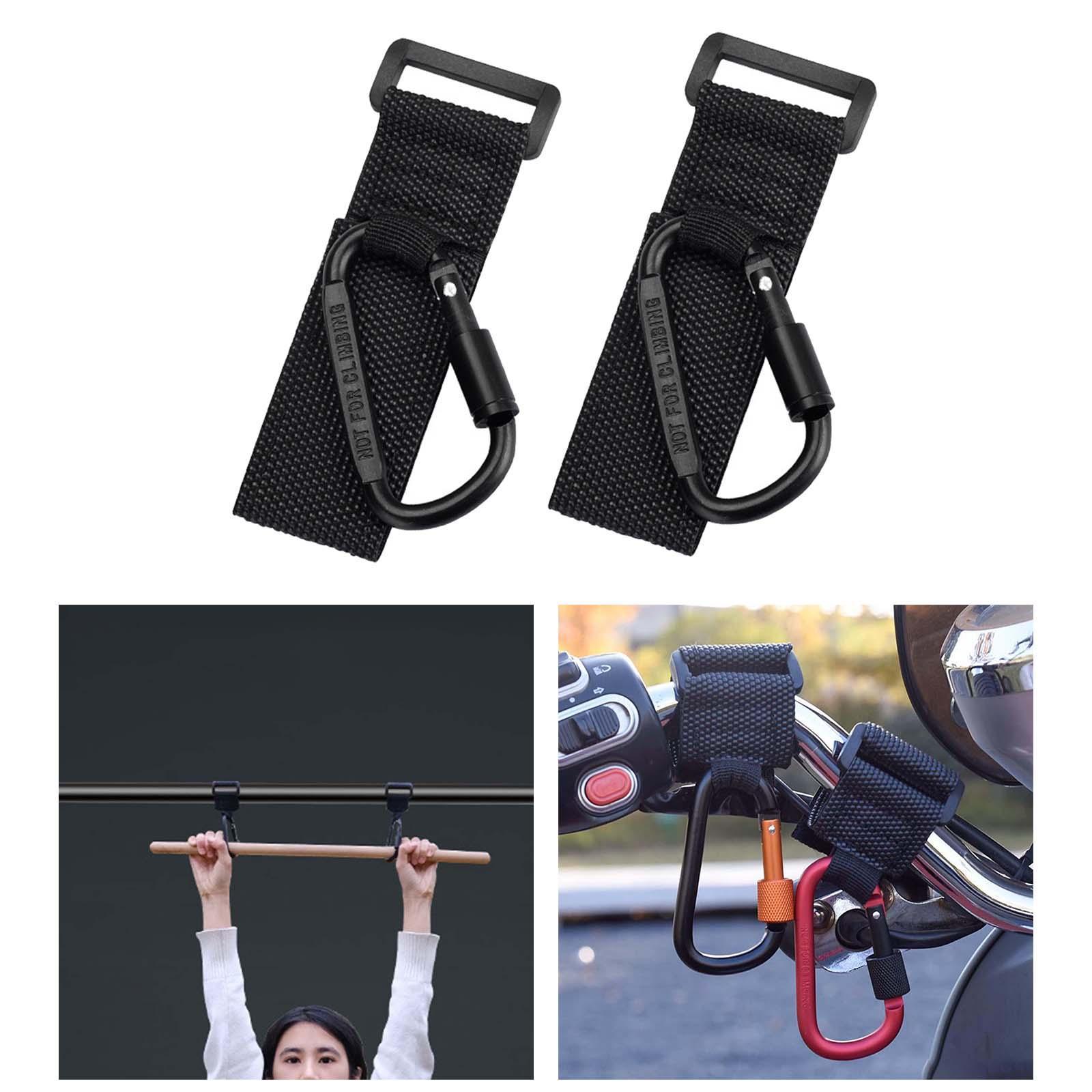 2x Motorcycle Hook Multifunctional Hook Convenient Installation Storage Hooks Anti Slip Strap Hanging Hook Handlebar Hook for Bike Motorbike
