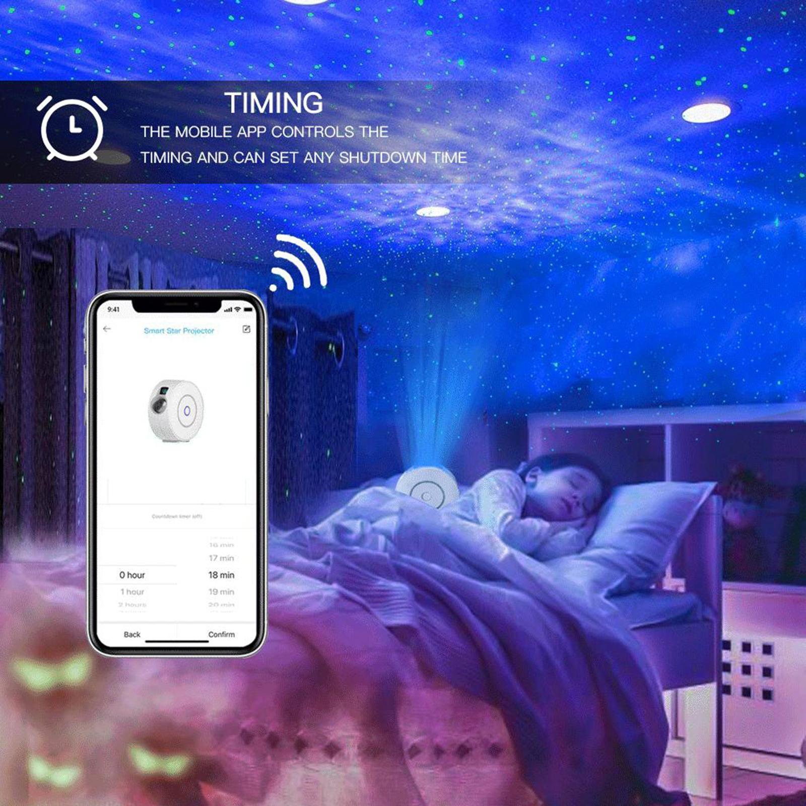 LED Galaxy Starry Night Light Projector Ocean Star Sky Party Remote Lamp