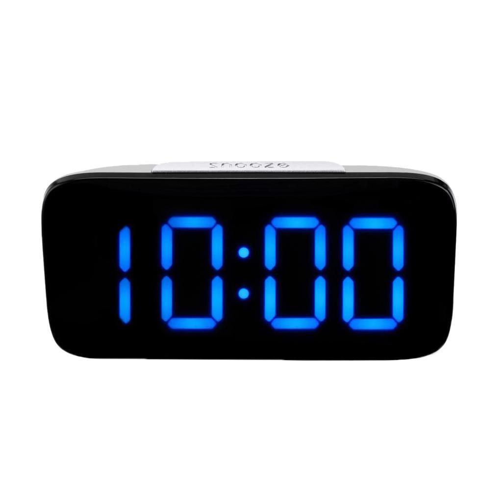 Mini Digital LCD  Dashboard Date Time Calendar Small Clock Blue