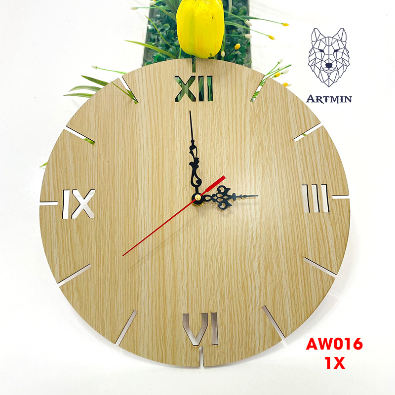 AW017 - Đồng Hồ Gỗ Treo Tường – Décor Trang Trí Tinh Tế