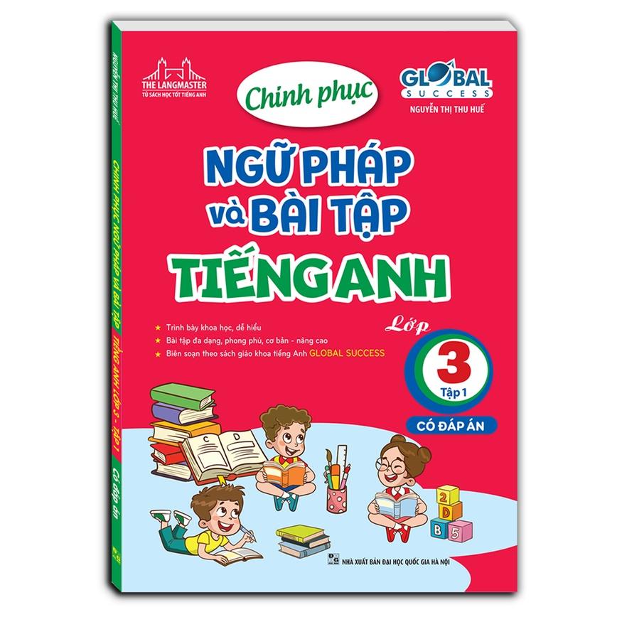 Sách - Combo Chinh phục ngữ pháp và bài tập tiếng anh lớp 3 tập 1+2 GLOBAL SUCCESS