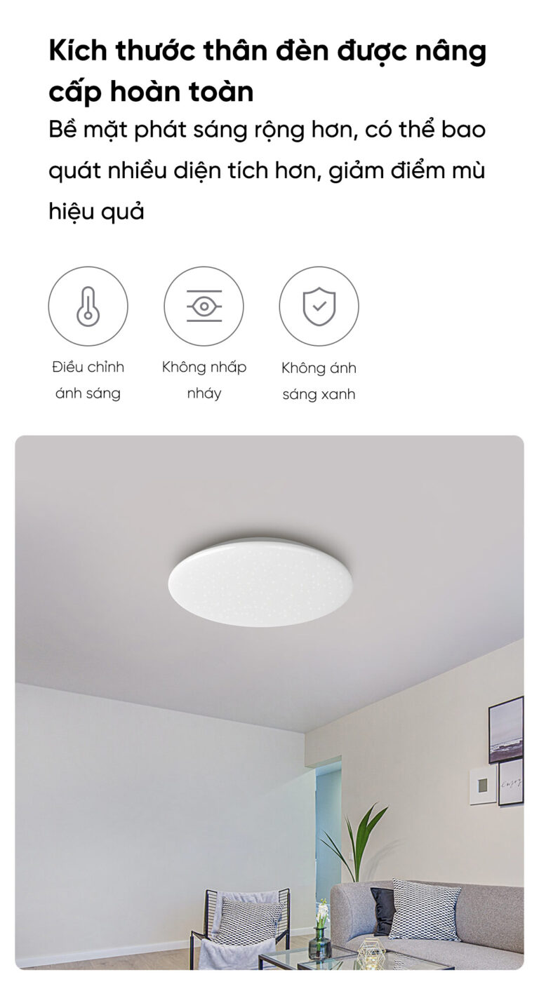 ĐÈN LED ỐP TRẦN THÔNG MINH YEELIGHT Starry Series A2001 (Xiaomi Youpin) - Bản Quốc Tế - Hỗ trợ Apple Homekit