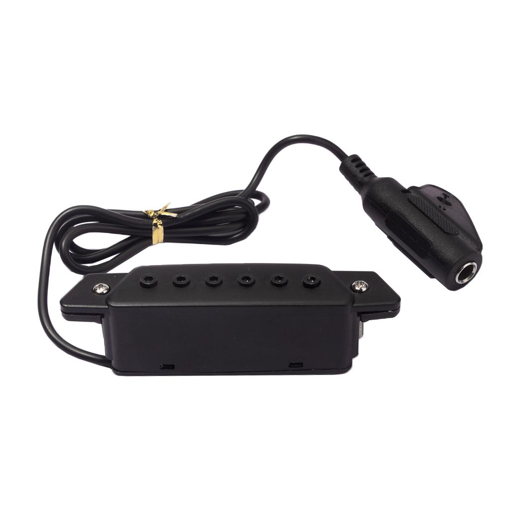 Magnetic Soundhole Pickup for Acoustic Guitar EQ with 6.35mm Output Endpin Jack