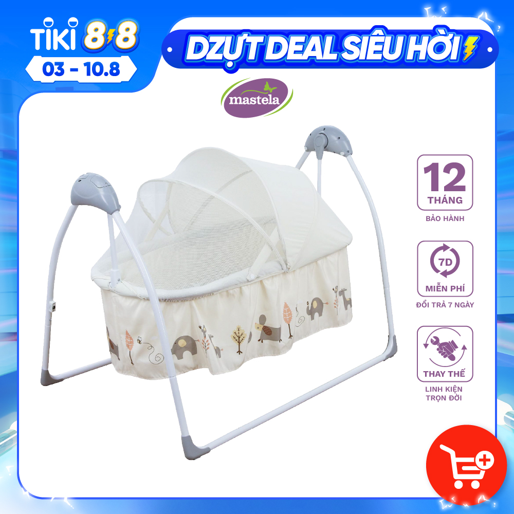 Nôi điện cho bé điều khiển từ xa kết hợp nhạc trắng ru ngủ Mastela SG239 - Nôi cho bé sơ sinh tới 2 tuổi bảo hành 12 tháng