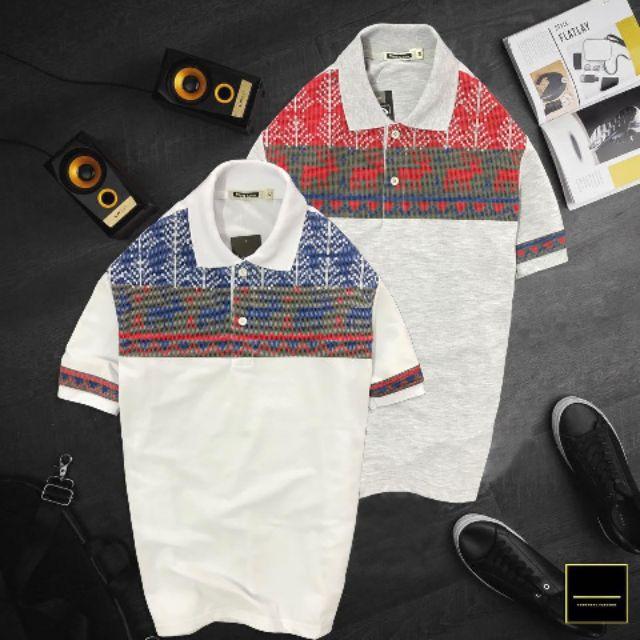 ÁO THUN NAM IN CỔ BẺ PHỐI THÂN VẢI COTTON MỚI