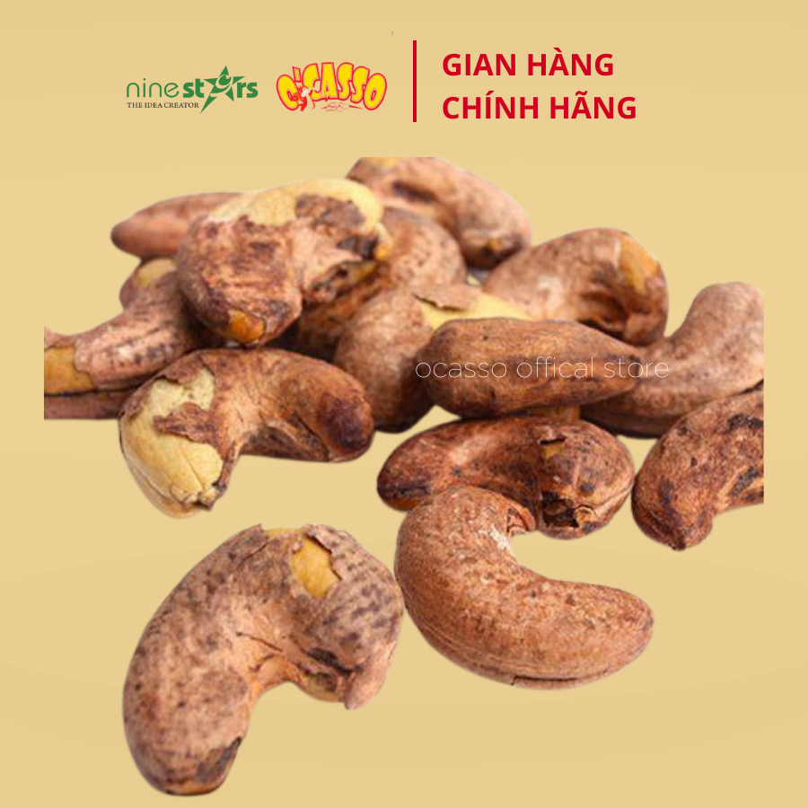 1Kg Hạt Điều Rang MuốiVỏ Lụa Loại Cồ O'Casso (2 hộp 500g