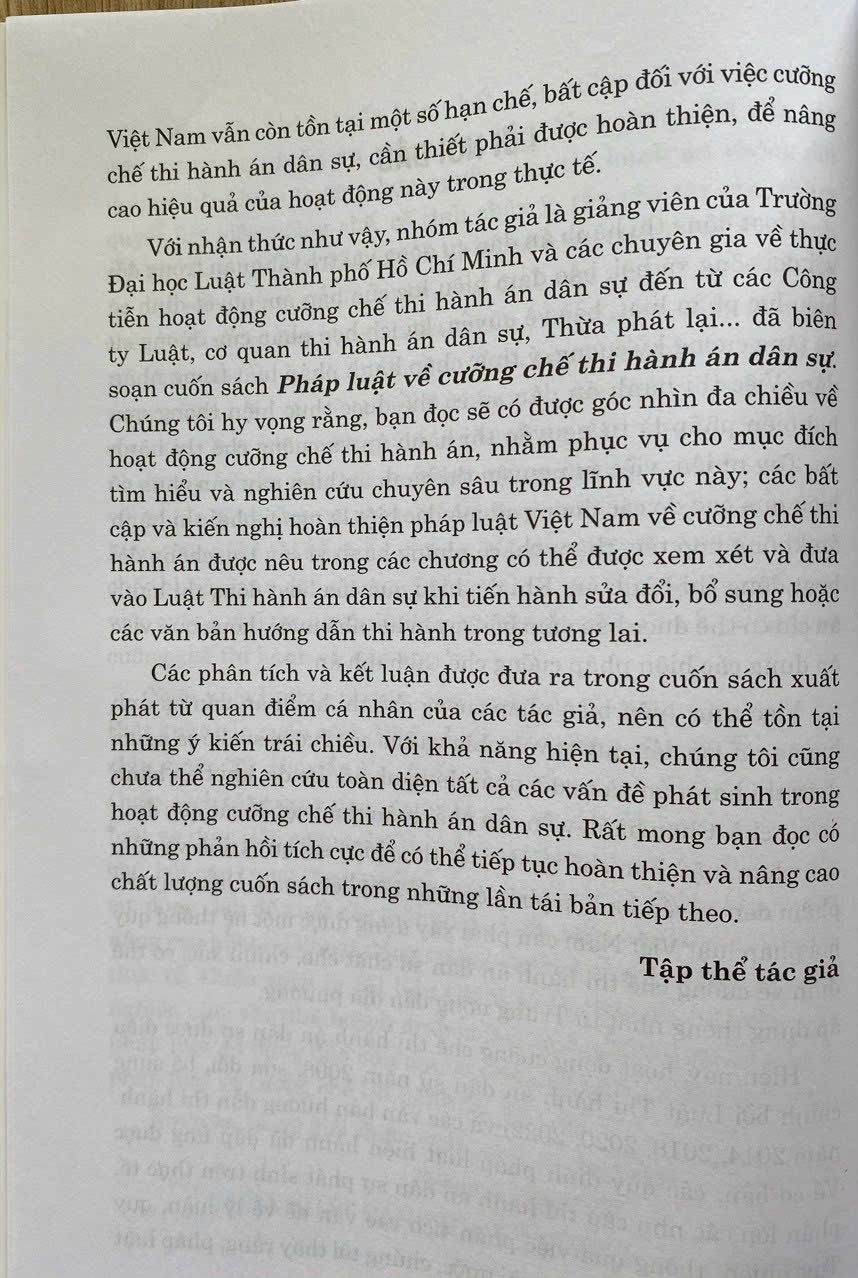 Pháp Luật Về Cưỡng Chế Thi Hành Án Dân Sự