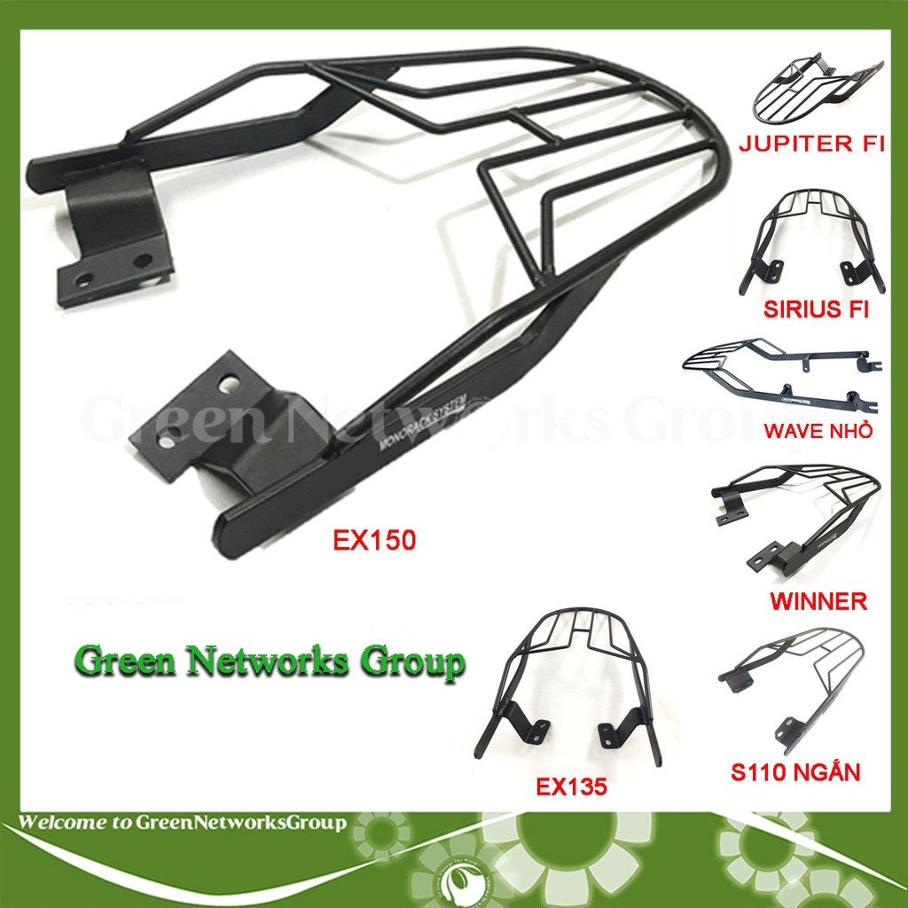 Cảng Sau Baga Gắn Cho Các Dòng Xe Wave 110, Wave S110, Wave nhỏ, Sirius, Sirius Fi, Jupiter, Jupiter Fi, Exciter 135, Exciter 150, Winner, Winner X, Air Blade 2016 Green Networks Group