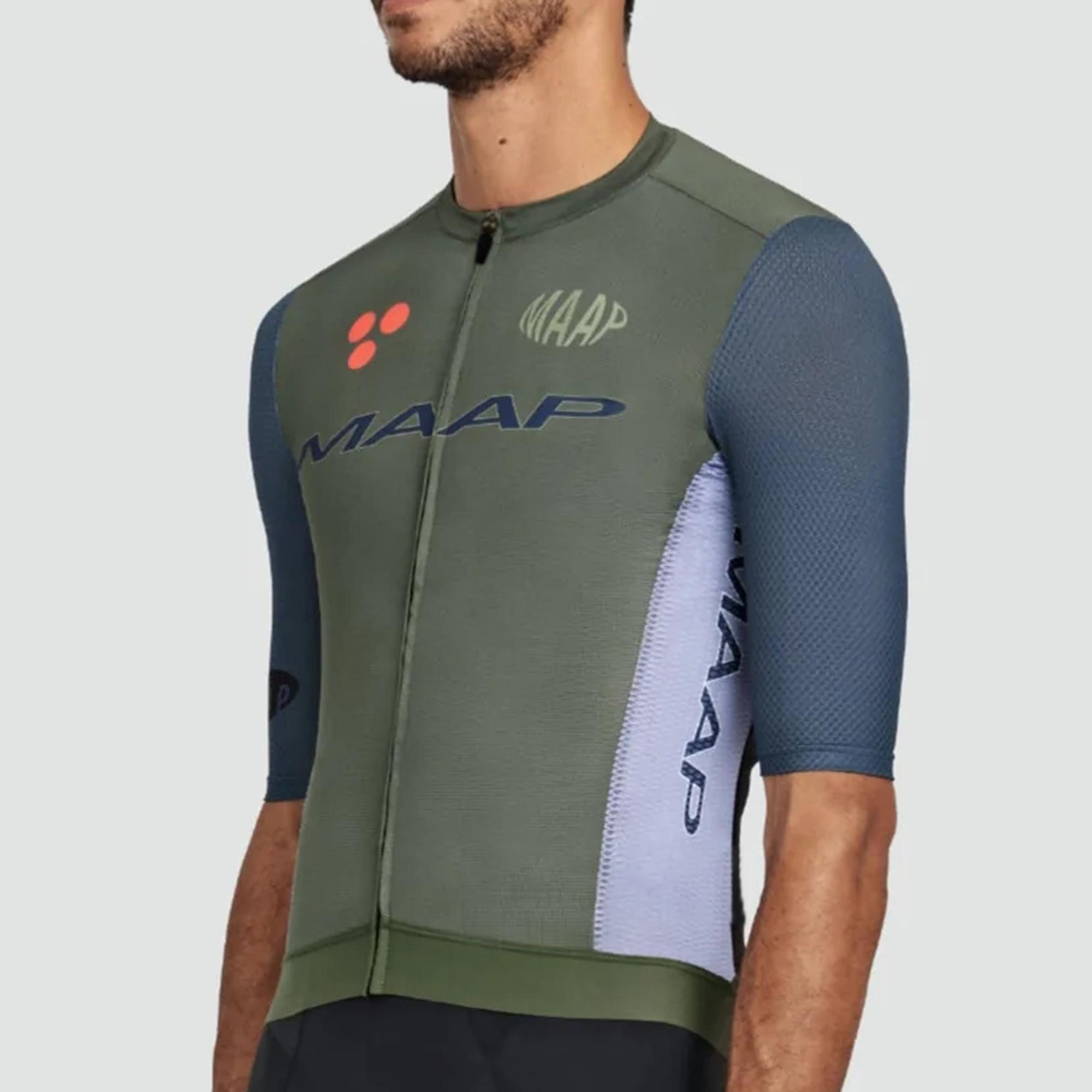 Maap nam giới xe đạp mùa hè có thể thở bằng xe đạp chất lượng cao cho xe đạp ngắn tay áo sơ mi nam Color: Purple Size: L