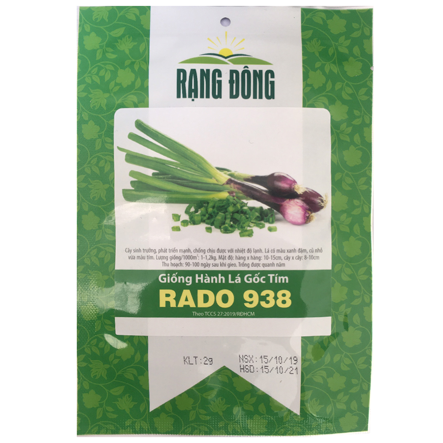 Hạt Giống Hành Lá Gốc Tím Rado 938