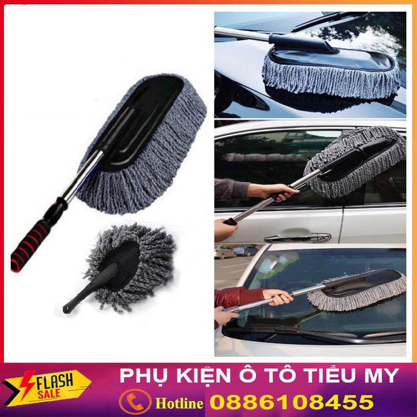 Chổi dẹt lau rửa xe ô tô chuyên dụng - cán kéo dài đa năng, dễ dàng mang hay cất gọn trên xe oto