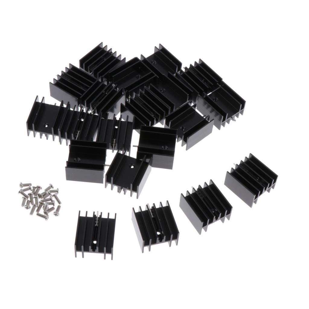 Kokiya 20 Chiếc Tản Nhiệt Nhôm 24 Mm X 25 Mm X 16 Mm 7805 Tản Nhiệt Làm Mát Tản Nhiệt
