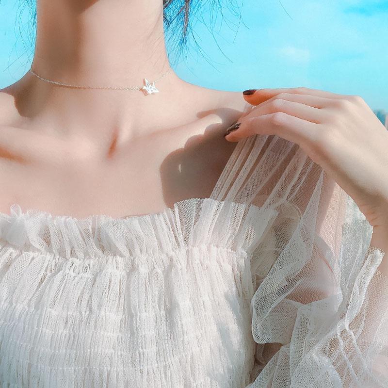 Dây chuyền nữ ATJ9906 hình hạc giấy xinh xắn - ANTA Jewelry