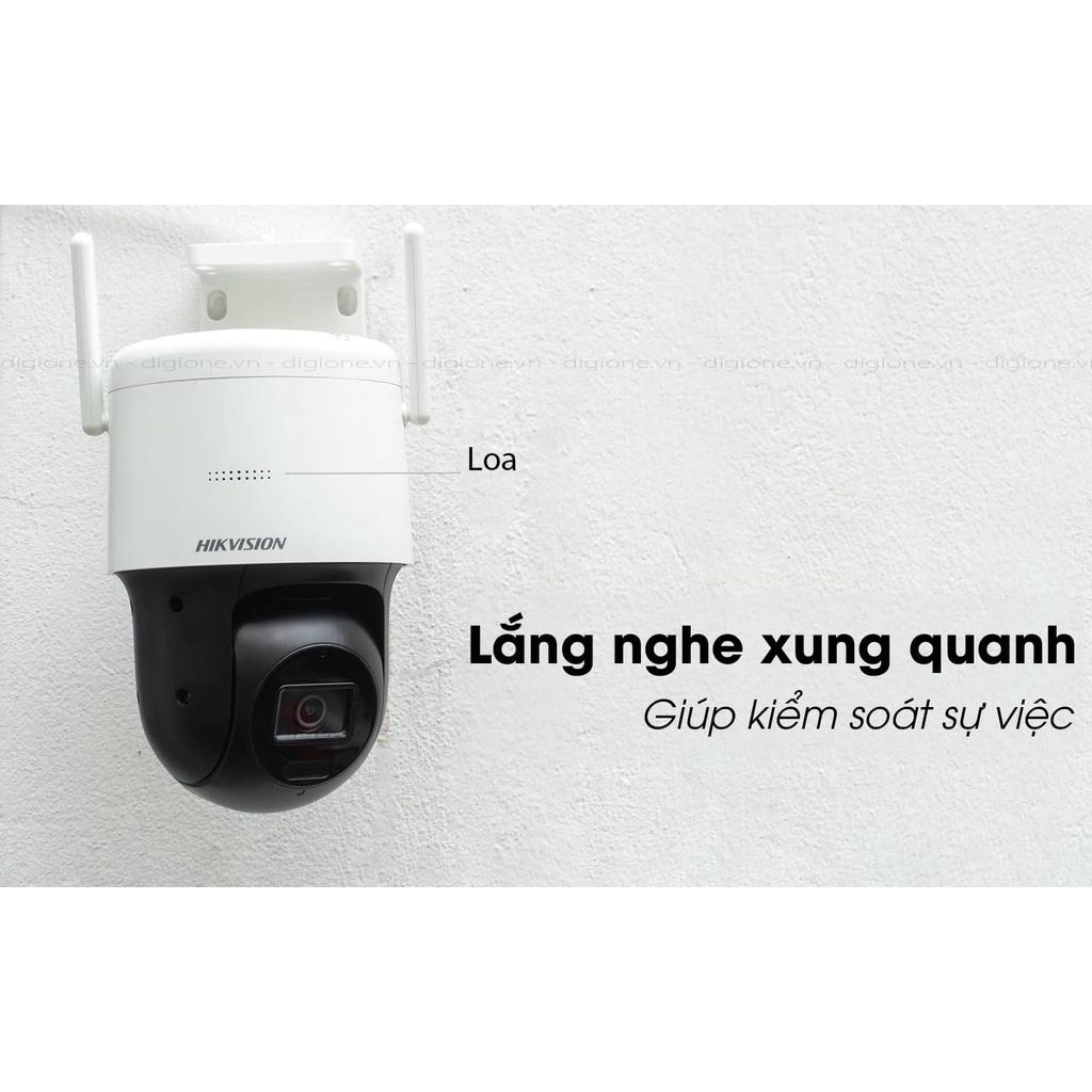 Camera Wifi IP Hikvision DS-2DE2C400IW-DE/W Quay 360 độ siêu nét 4Mp-2K+, tích hợp mic-loa, lắp ngoài trời - Hàng Chính Hãng