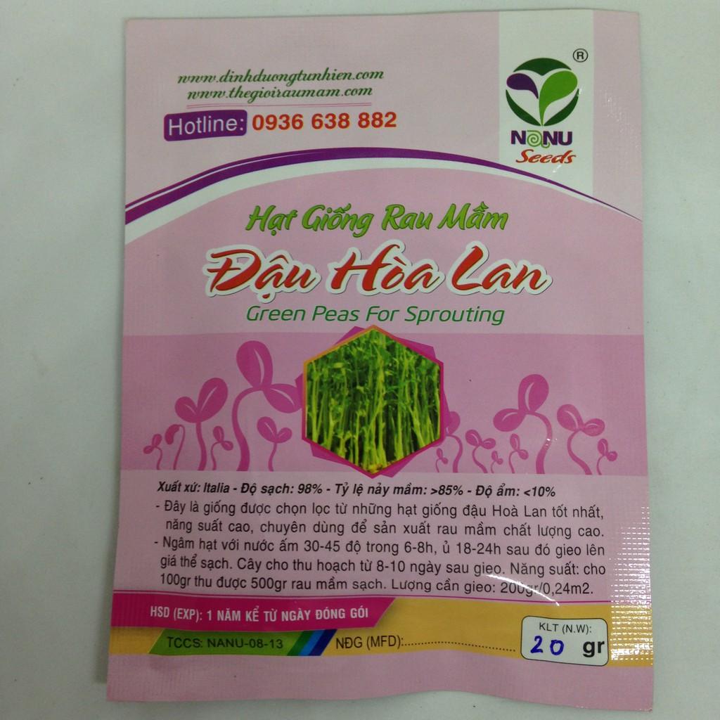 HẠT GIỐNG RAU MẦM ĐẬU HÀ LAN 20G