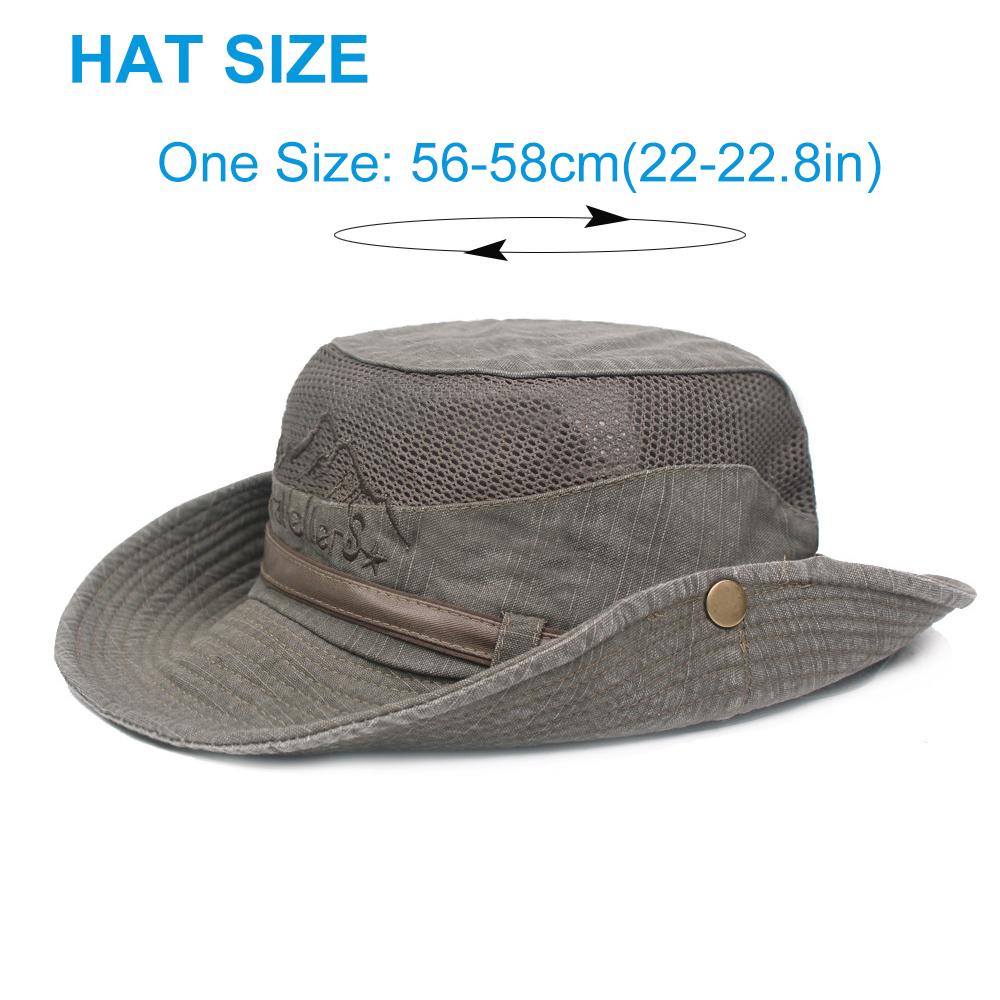 Lưới Thoáng Khí Nón Ngoài Trời Mùa Hè Nón Đi Bộ Đường Dài Hat Unisex Bèo Đi Nắng Cho Nam Nón Rộng Vành Cotton Câu Cá Nón