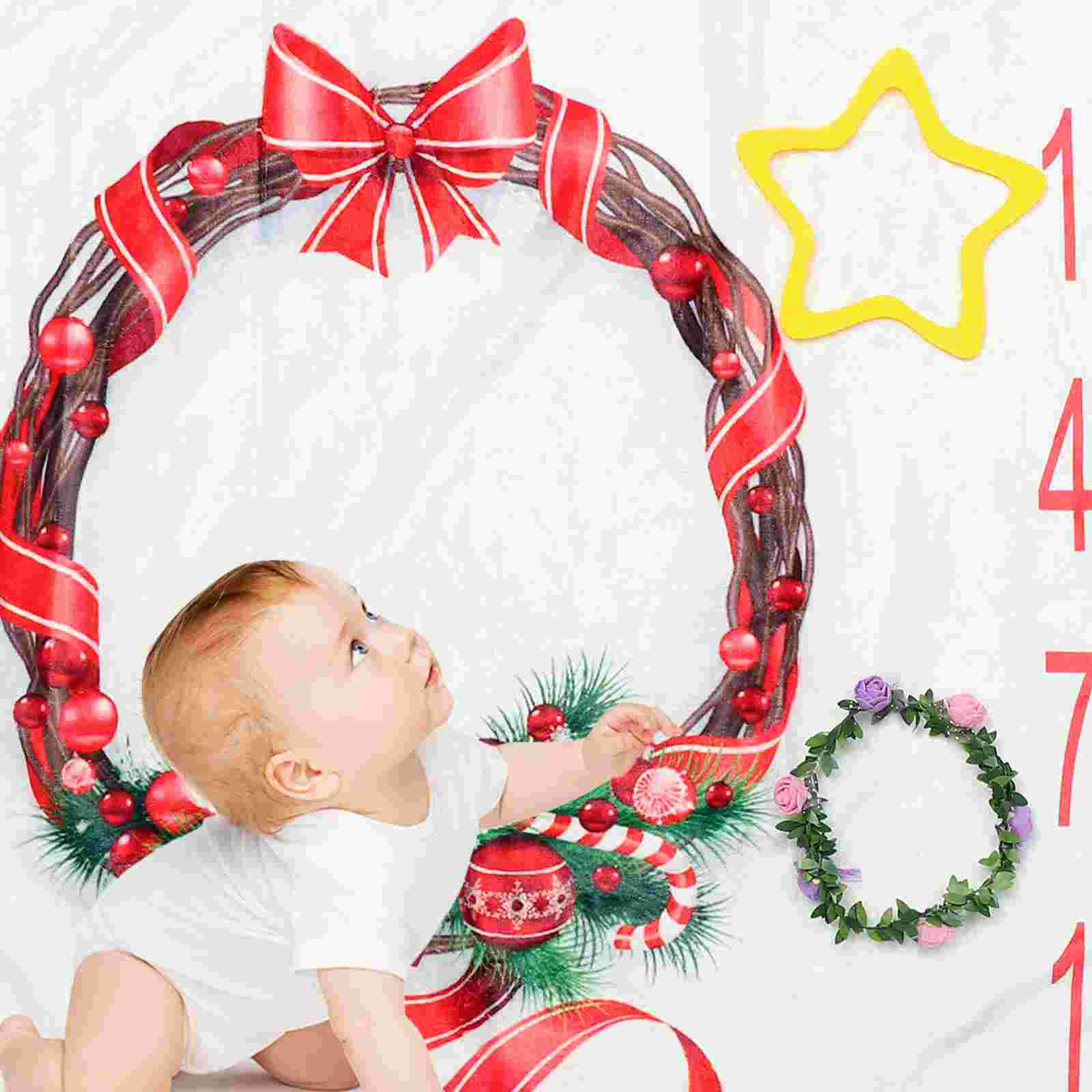 Bé Cột Mốc Chăn Trẻ Sơ Sinh Nền Chụp Ảnh Trang Trí Sơ Sinh Xe Đẩy Thảm