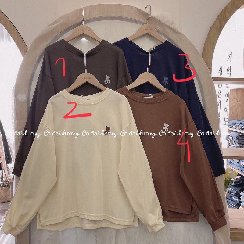 Áo pull thêu gấu nhỏ