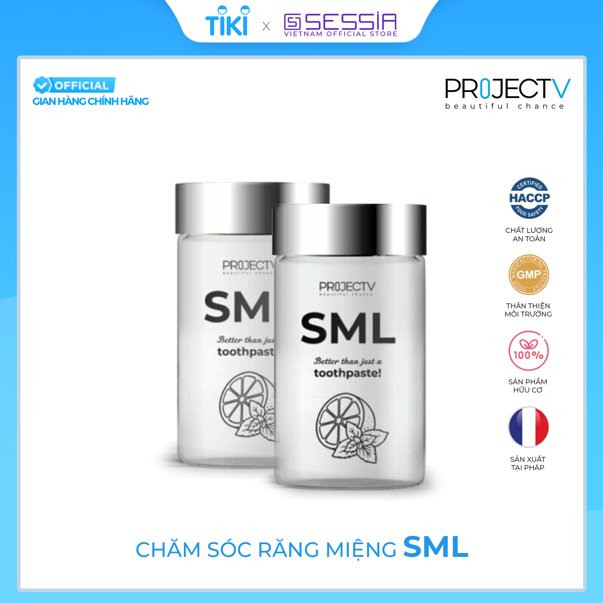 [BEST DEAL] Sản Phẩm Chăm Sóc Răng Miệng Tiện Lợi SML - PROJECT V - Tốt hơn kem đánh răng - Hộp 220 Viên - Xuất xứ Pháp, Hàng Chính Hãng