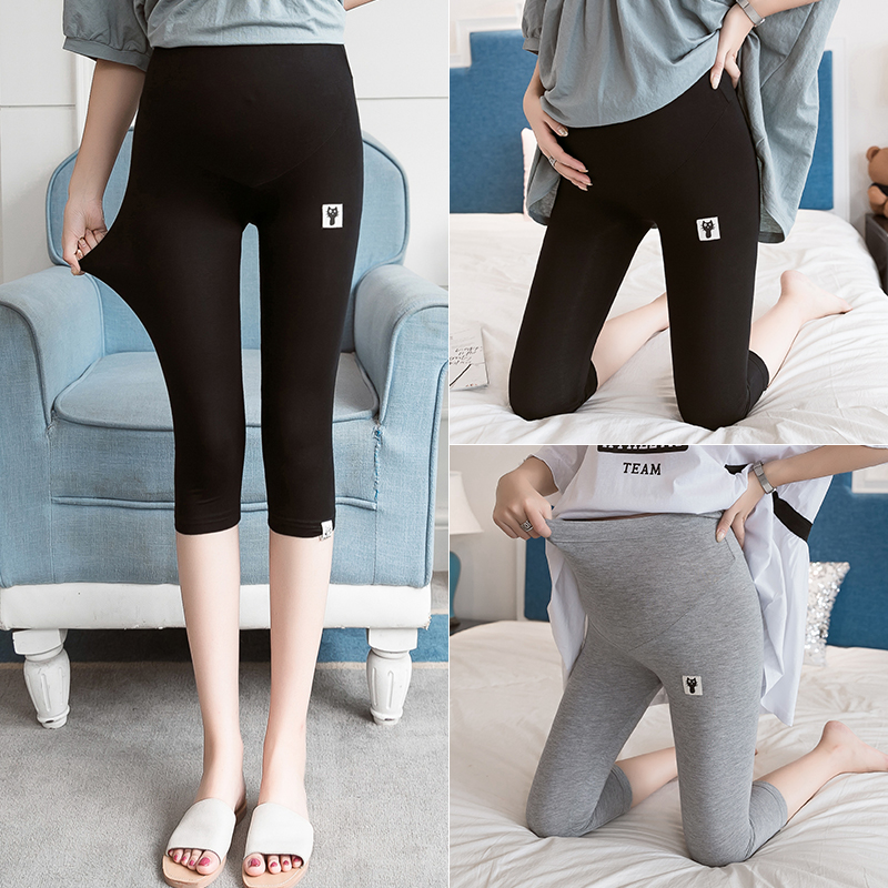 Quần bầu legging thun lưng đen, xám QB50