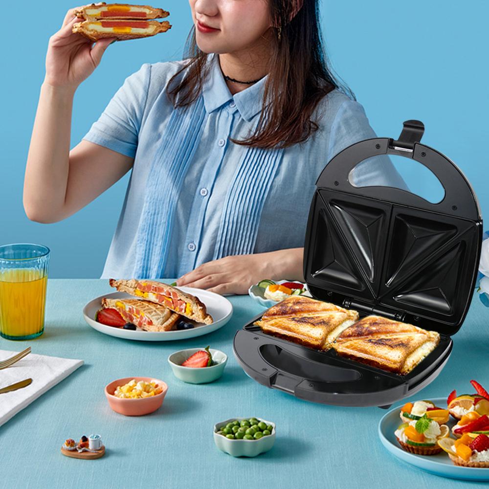 Máy Làm Bánh Mì Nướng 220V Với Tấm Chống Dính Có Tay Cầm Cảm Ứng Chống Nhiệt Có Đèn Led