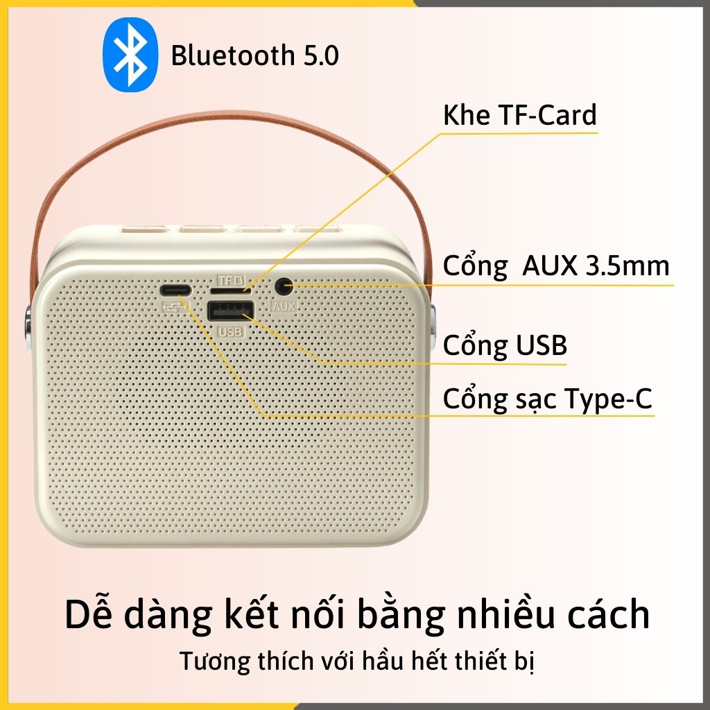 Bộ Loa Mic Karaoke Mini Bluetooth KSM01 – HÀNG CHÍNH HÃNG