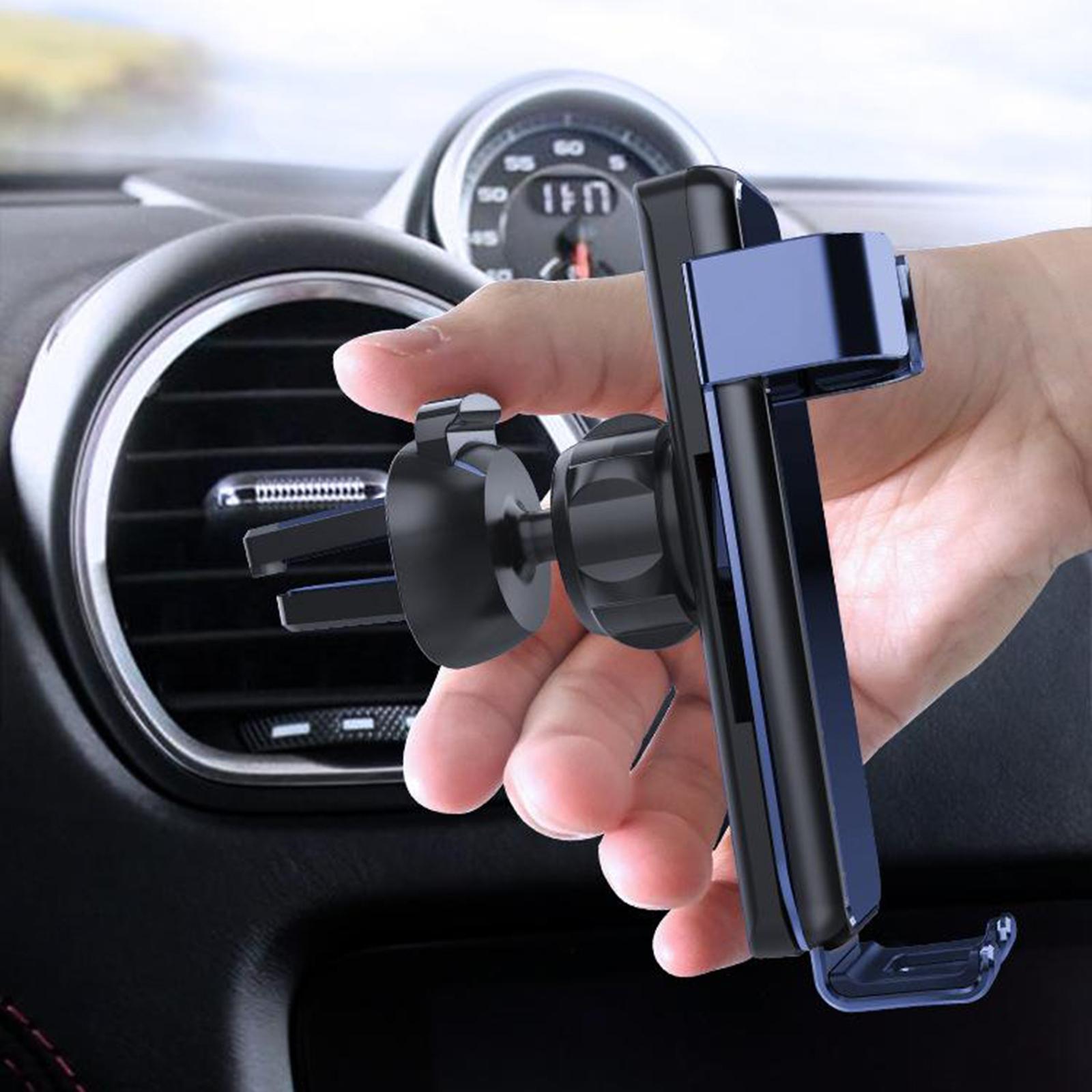 Car Phone Mount for Air Vent Auto Lock Fit for 4-6 inch Phones blue