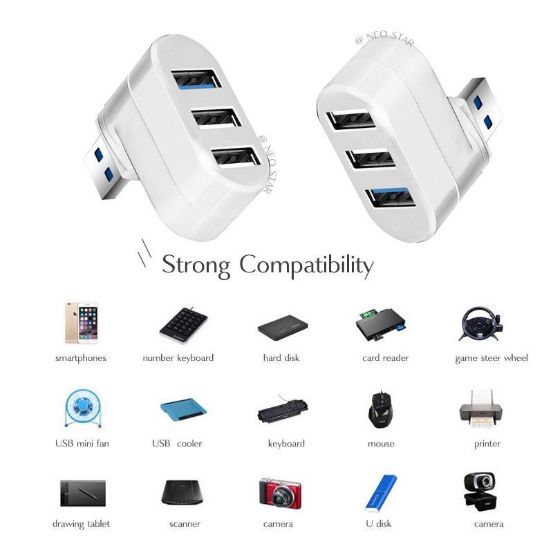 Bộ Chia 3 Cổng Usb 2.0 Cho Notebook Tablet Laptop Pc
