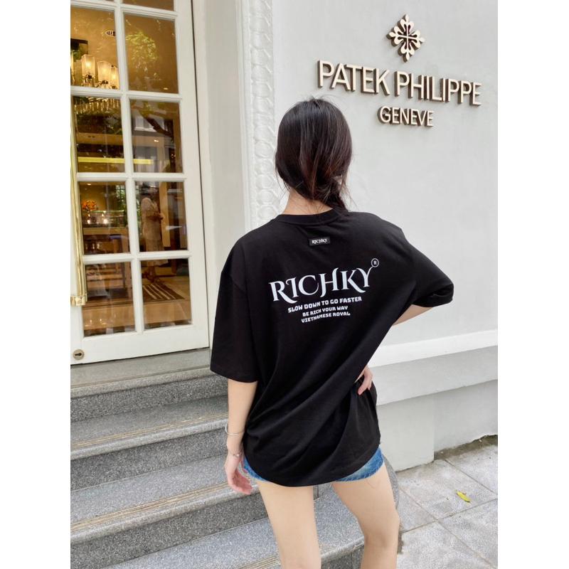 [Mã INBAU300 giảm 10% đơn 250K] Áo Thun Unisex Richky Premium Tee Luxury Be Rich Your Way Trắng - RKP05