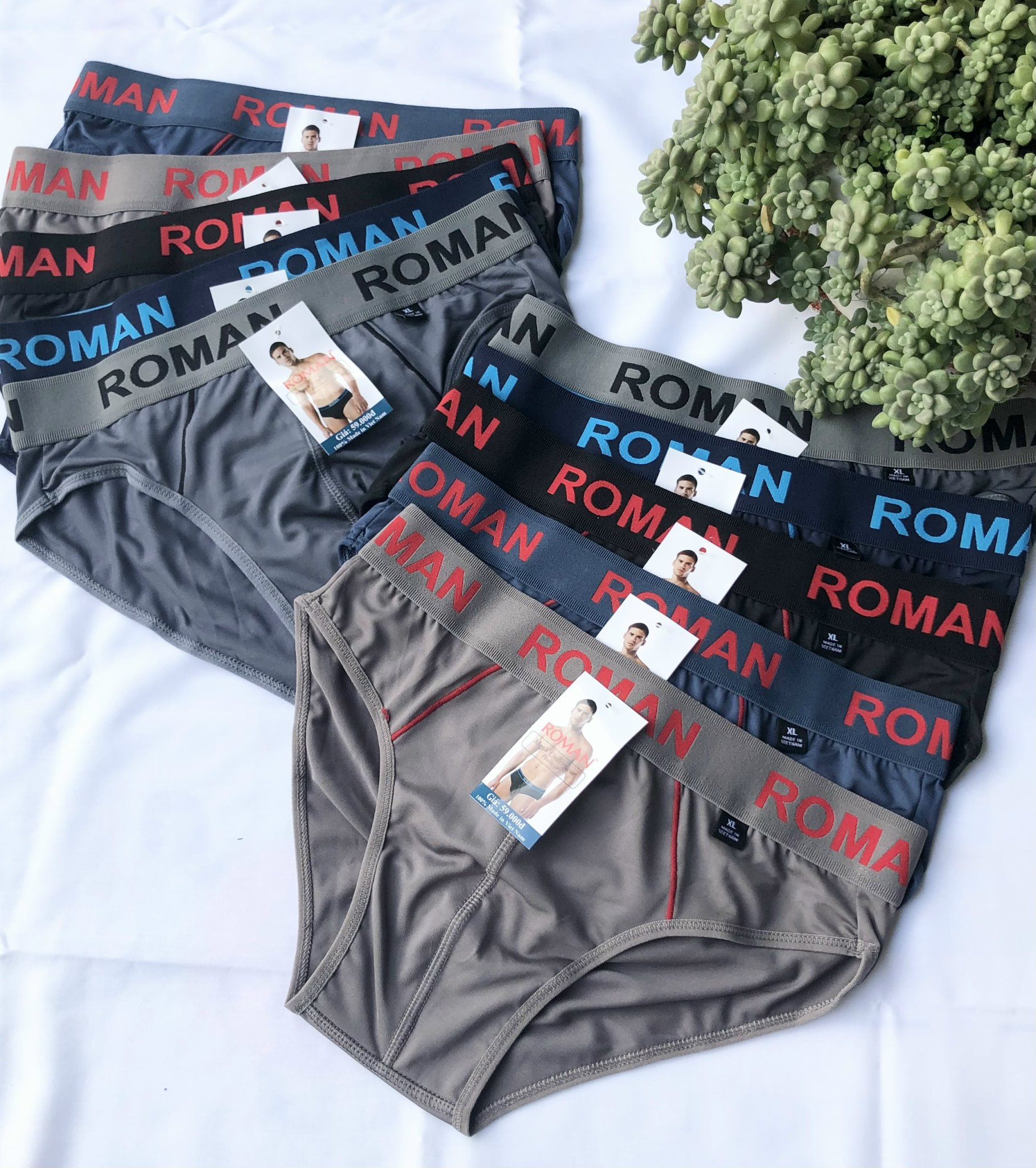Combo 10 quần lót nam 05 màu lưng thun 4cm,thun lạnh 04 chiều co dãn,thoáng mát(Roman,Heroman,Tony)