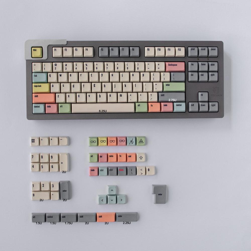 Canvas keycaps XDA profile Dye Sub PBT keycap 134 keys 64/68/87/96/980