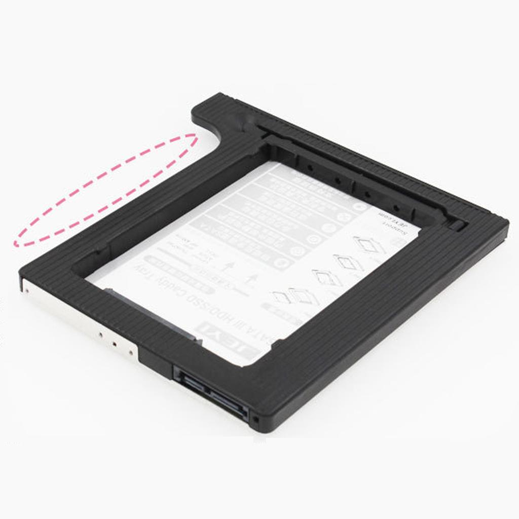 SATA HDD SSD Hard Drive Caddy 12.7mm HDD Caddy Tray Adapter SSD Enclosure Replacement for CD-ROM / DVD-ROM Optical Bay