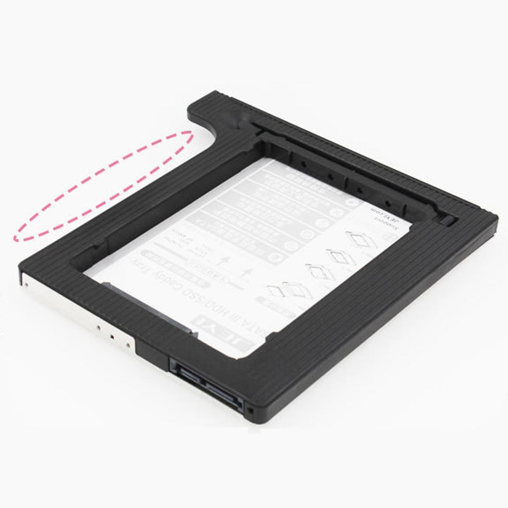 2.5'' 12.7mm SATA SSD HDD Hard Disk Tray for Laptop CD DVD Optical Drive Bay